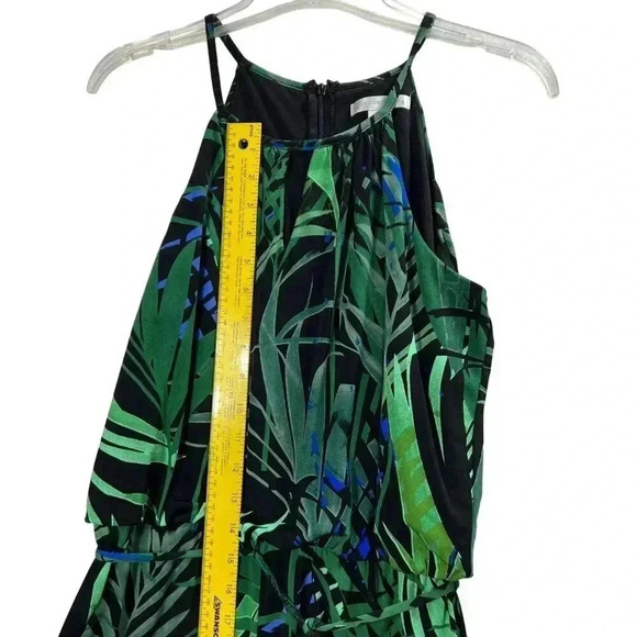 London Times Jumpsuit Romper 6 Tropical Botanical Palm Print Beach Vacation - Picture 11 of 16